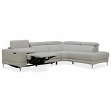 Aiden & Ivy Leather Power Sectional With Ratchet Headrest Aiden & Ivy Leather Power Sectional With Ratchet Headrest