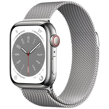 Apple Watch Series 8 GPS + Cellular 41mm Stainless Steel Case With Milanese Loop