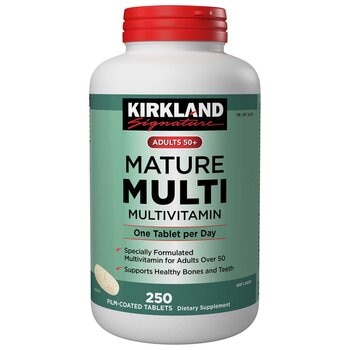 Kirkland Signature Adults 50+ Mature Multivitamin 250 Tablets Kirkland Signature Adults 50+ Mature Multivitamin 250 Tablets