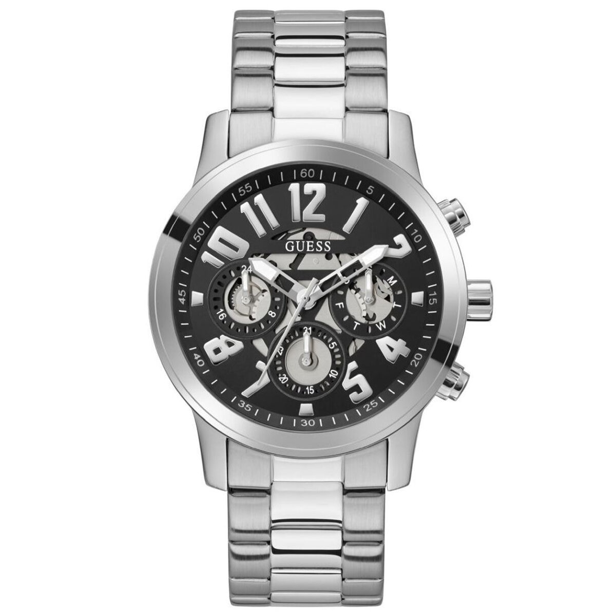 GUESS Parker Silver Tone Multifunction Men's Watch GUESS Parker Silver Tone Multifunction Men's Watch