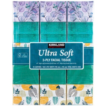 Kirkland Signature Ultra Soft Facial Tissue 15 x 150 Sheets Kirkland Signature Ultra Soft Facial Tissue 15 x 150 Sheets