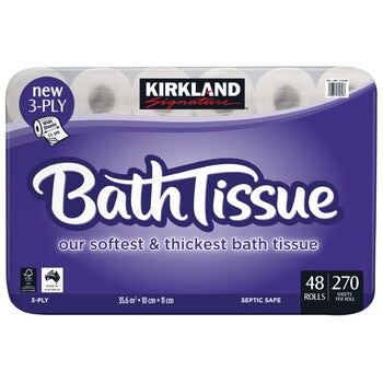 Kirkland Signature 3 Ply Bath Tissue 48 x 270 Sheets Kirkland Signature 3 Ply Bath Tissue 48 x 270 Sheets