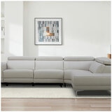 Aiden & Ivy Leather Power Sectional With Ratchet Headrest Aiden & Ivy Leather Power Sectional With Ratchet Headrest