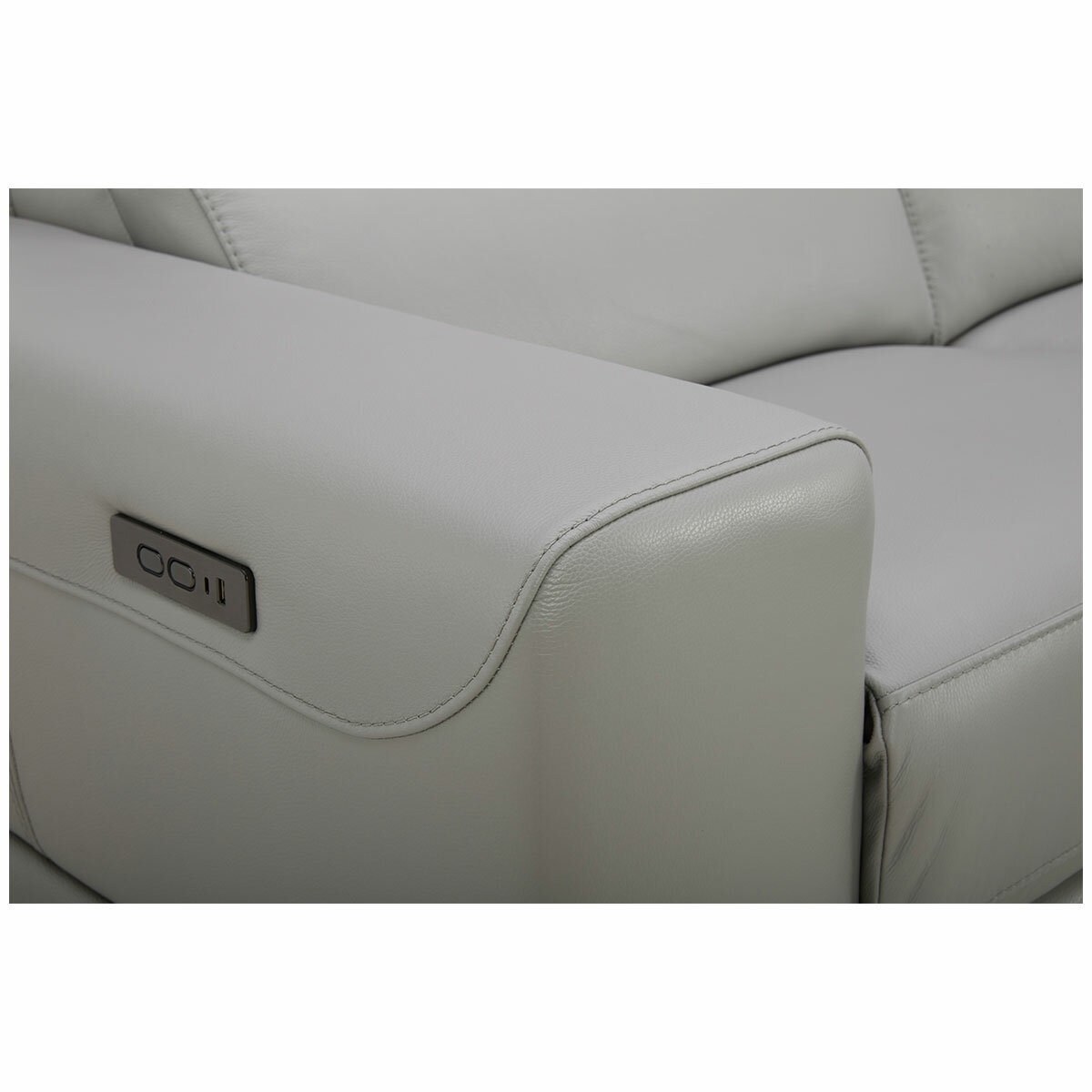 Aiden & Ivy Leather Power Sectional With Ratchet Headrest Aiden & Ivy Leather Power Sectional With Ratchet Headrest