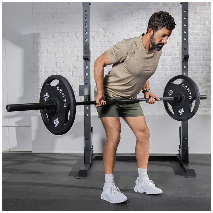 Centr 136kg Rubber Olympic Weight Set With Bar Centr 136kg Rubber Olympic Weight Set With Bar