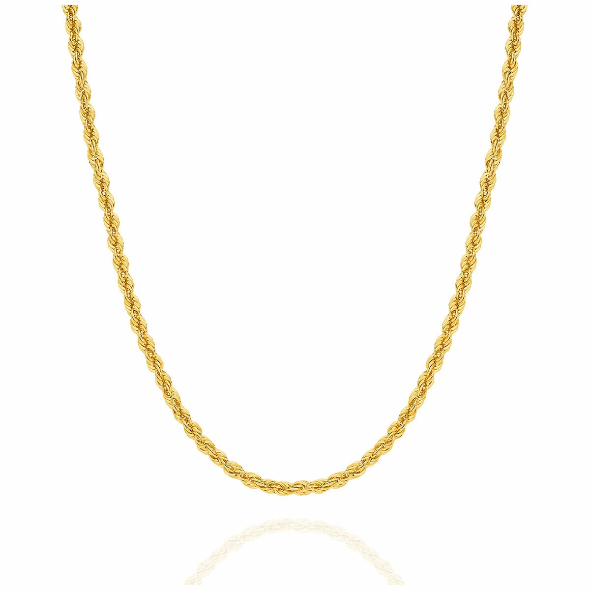 18KT Yellow Gold Diamond Cut Hollow Rope Chain 18KT Yellow Gold Diamond Cut Hollow Rope Chain