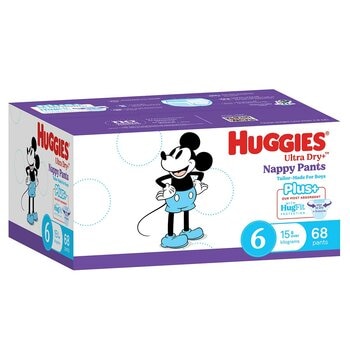 Huggies Boys' Ultra Dry Nappy Pants Plus Size 6 Walker (15kg+) 68 Pants Huggies Boys' Ultra Dry Nappy Pants Plus Size 6 Walker (15kg+) 68 Pants