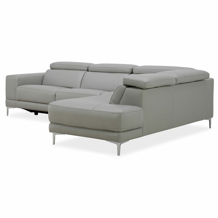 Aiden & Ivy Leather Power Sectional With Ratchet Headrest Aiden & Ivy Leather Power Sectional With Ratchet Headrest
