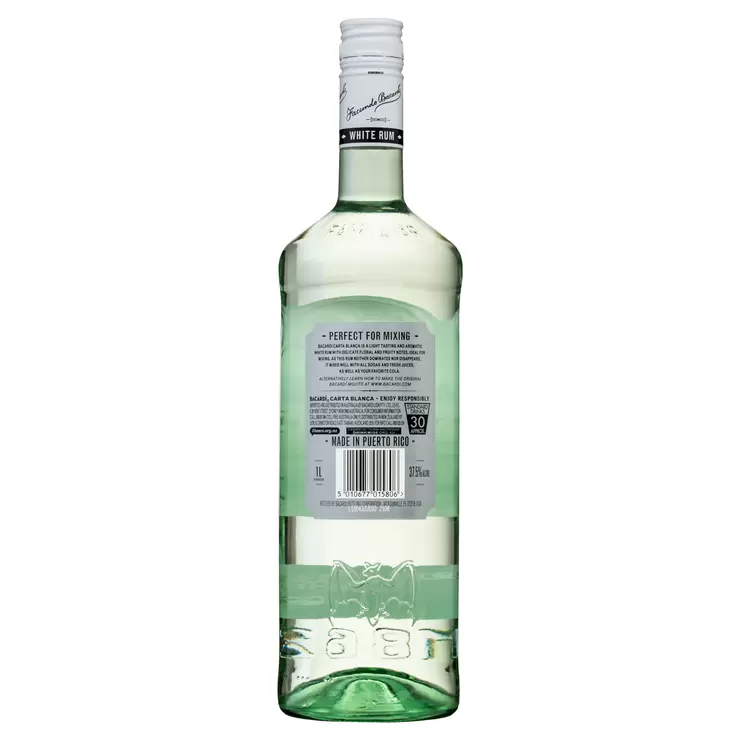 Bacardi Carta Blanca Superior White Rum 1L Bacardi Carta Blanca Superior White Rum 1L