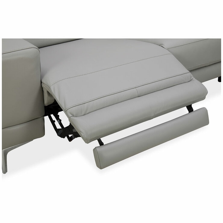 Aiden & Ivy Leather Power Sectional With Ratchet Headrest Aiden & Ivy Leather Power Sectional With Ratchet Headrest
