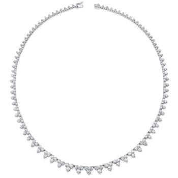 18KT White Gold 8.77ctw Round Brilliant Cut Diamond Necklace