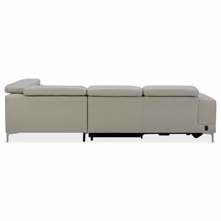 Aiden & Ivy Leather Power Sectional With Ratchet Headrest Aiden & Ivy Leather Power Sectional With Ratchet Headrest
