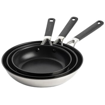 KitchenAid Stainless Steel Frypan 3 Piece Set KitchenAid Stainless Steel Frypan 3 Piece Set