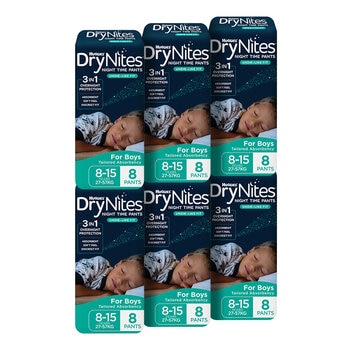 Huggies Drynites Night Time Pants For Boys Size 8-15 Years 48 Pants Huggies Drynites Night Time Pants For Boys Size 8-15 Years 48 Pants