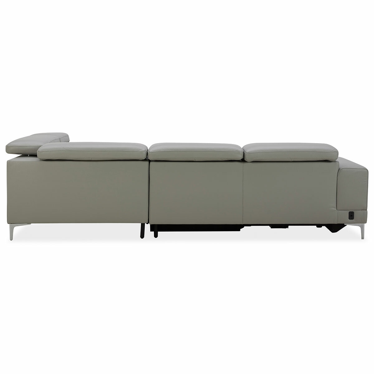Aiden & Ivy Leather Power Sectional With Ratchet Headrest Aiden & Ivy Leather Power Sectional With Ratchet Headrest
