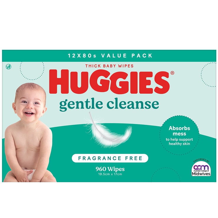 Huggies Fragrance Free Baby Wipes 24 x 80 Wipes 2 Pack Huggies Fragrance Free Baby Wipes 24 x 80 Wipes 2 Pack