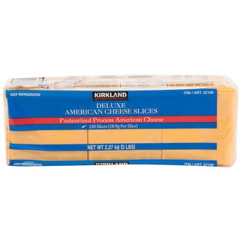 Kirkland Signature American Sliced Cheese 2.27kg Kirkland Signature American Sliced Cheese 2.27kg