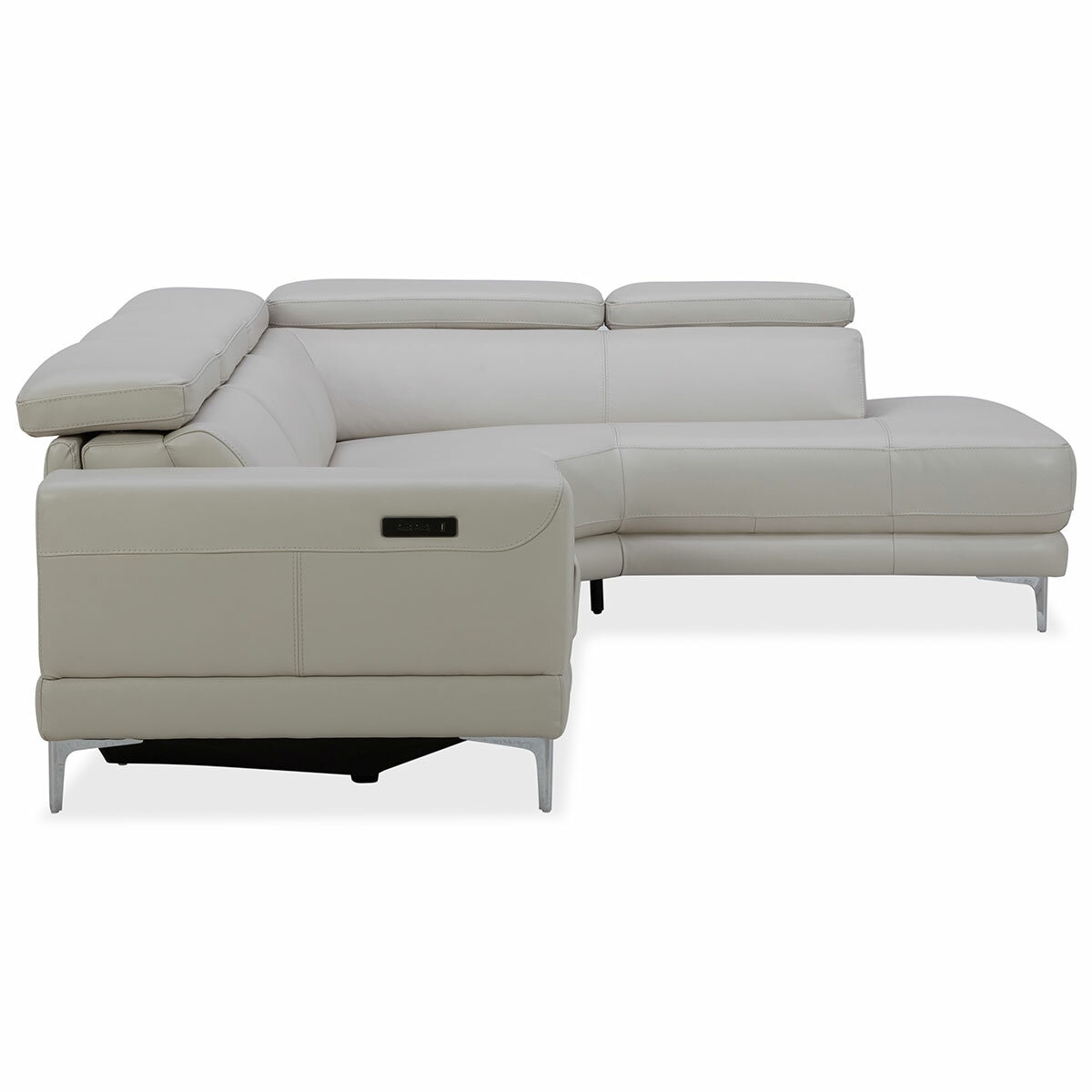 Aiden & Ivy Leather Power Sectional With Ratchet Headrest Aiden & Ivy Leather Power Sectional With Ratchet Headrest