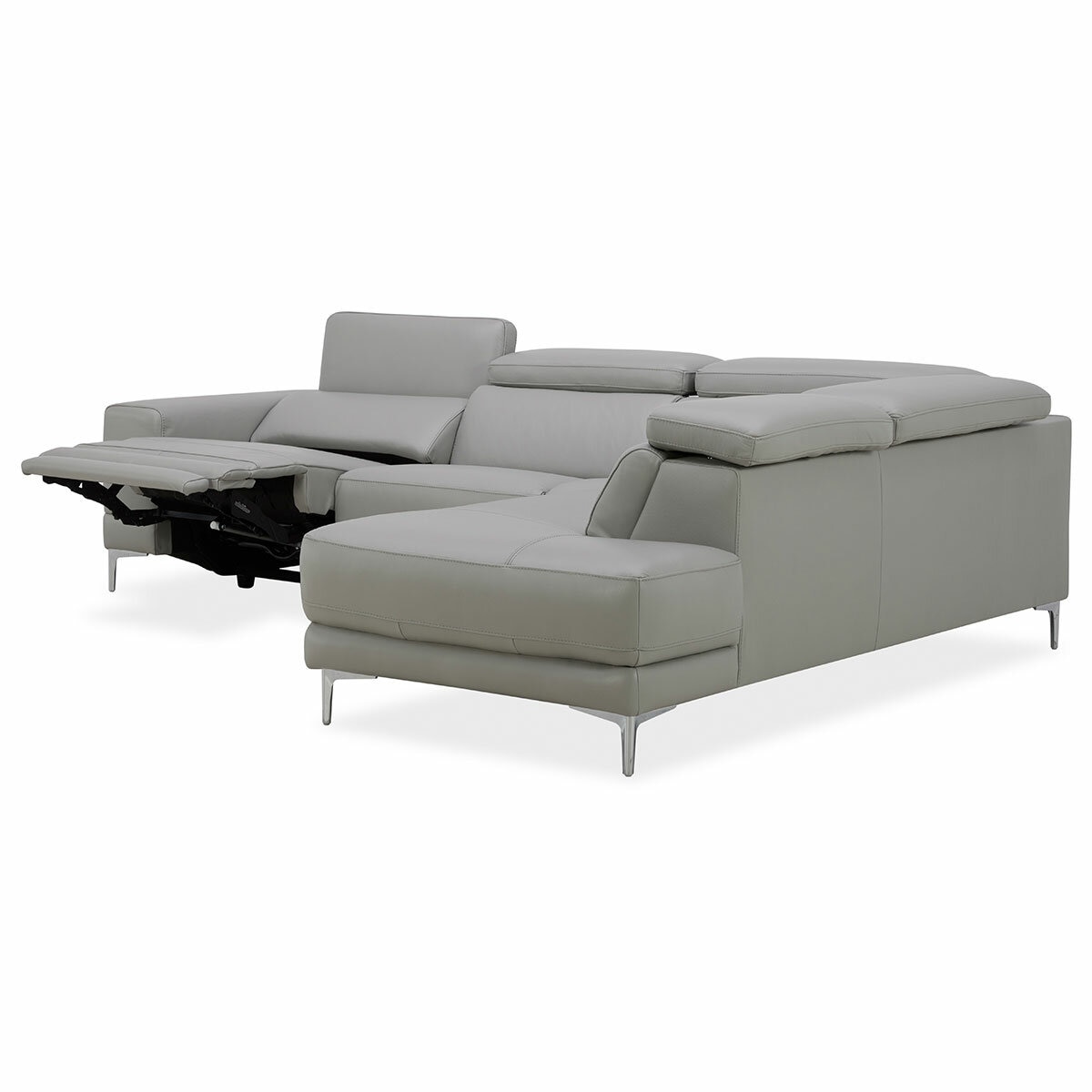 Aiden & Ivy Leather Power Sectional With Ratchet Headrest Aiden & Ivy Leather Power Sectional With Ratchet Headrest