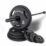 Centr 136kg Rubber Olympic Weight Set With Bar Centr 136kg Rubber Olympic Weight Set With Bar
