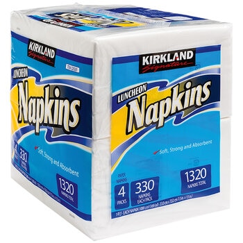 Kirkland Signature 1 Ply Luncheon Napkins 330 x 4 Pack Kirkland Signature 1 Ply Luncheon Napkins 330 x 4 Pack