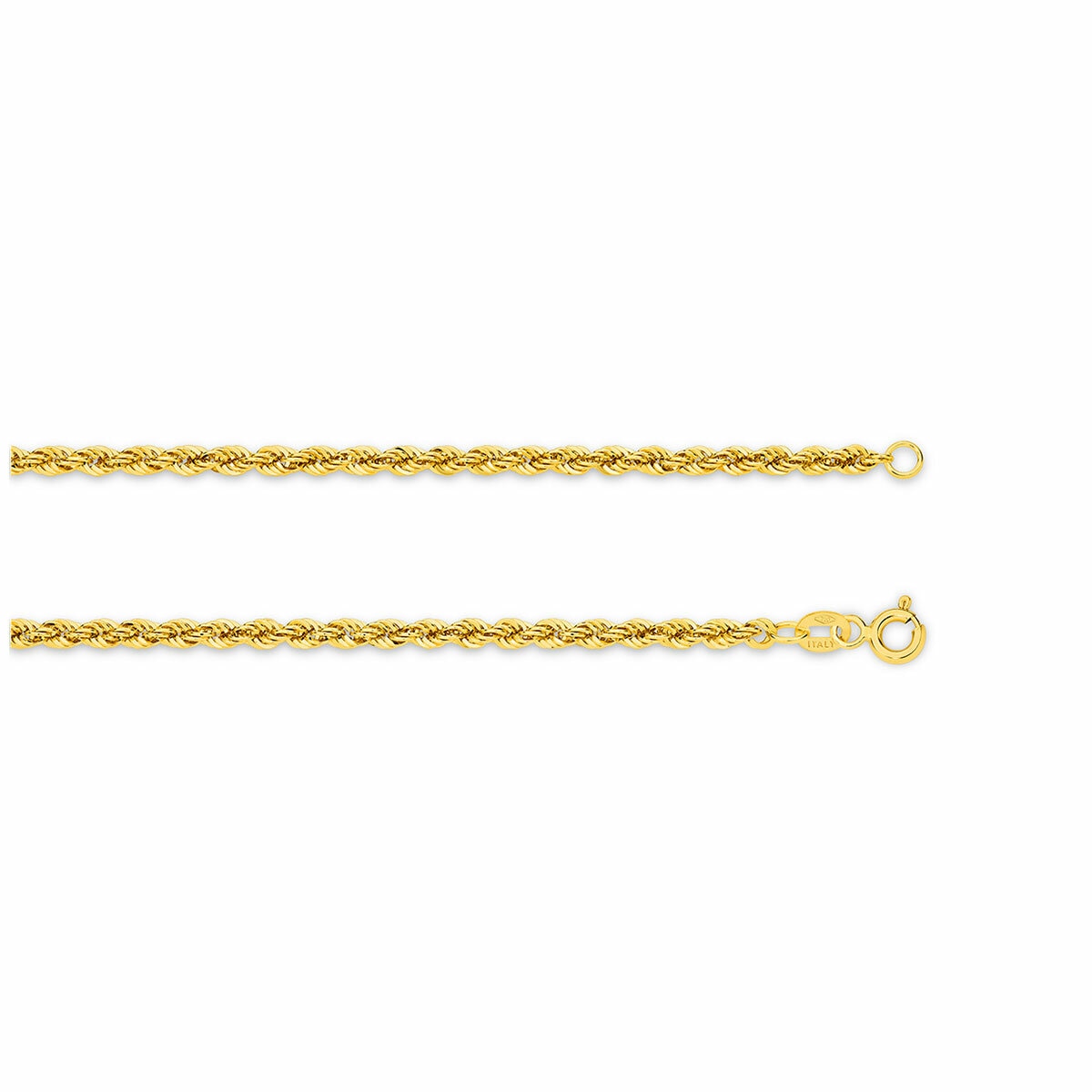 18KT Yellow Gold Diamond Cut Hollow Rope Chain 18KT Yellow Gold Diamond Cut Hollow Rope Chain