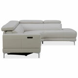Aiden & Ivy Leather Power Sectional With Ratchet Headrest Aiden & Ivy Leather Power Sectional With Ratchet Headrest