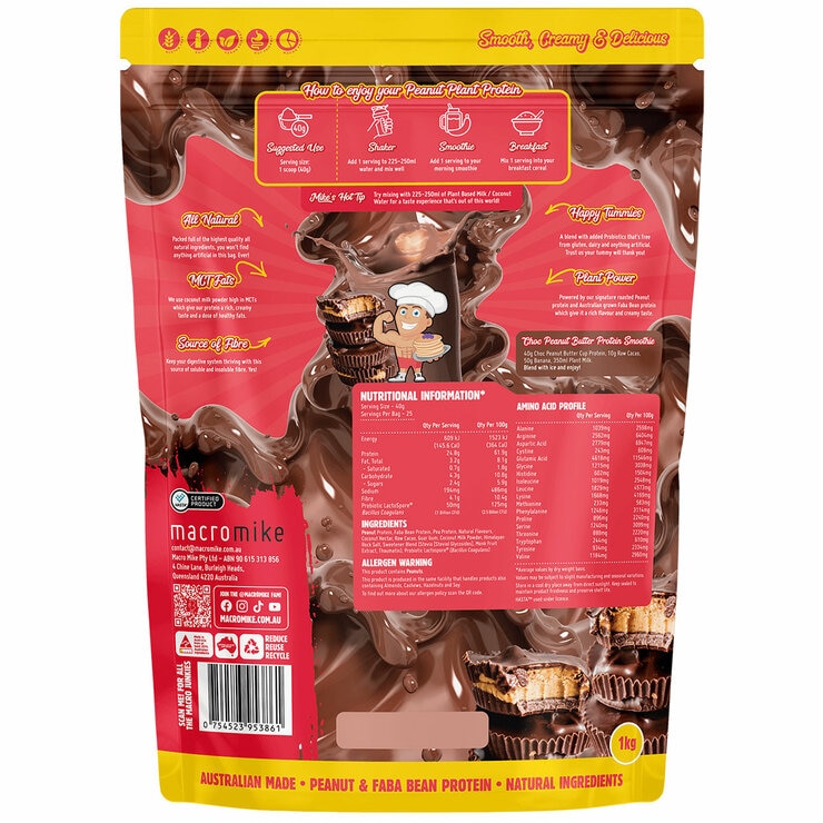 Macro Mike Peanut Plant Protein 1kg Macro Mike Peanut Plant Protein 1kg