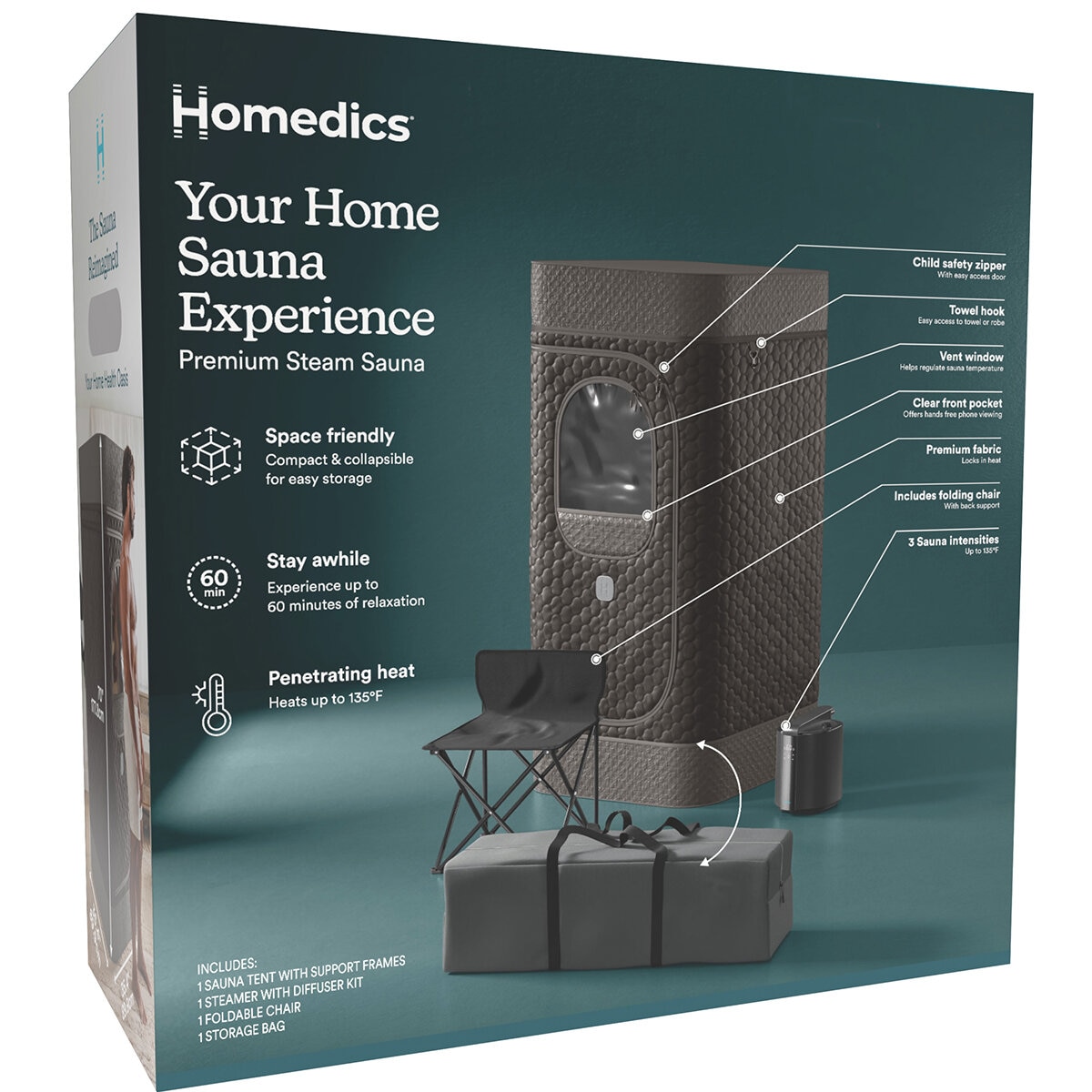 Homedics Premium Steam Sauna SPE-SN400-BK-AU Homedics Premium Steam Sauna SPE-SN400-BK-AU