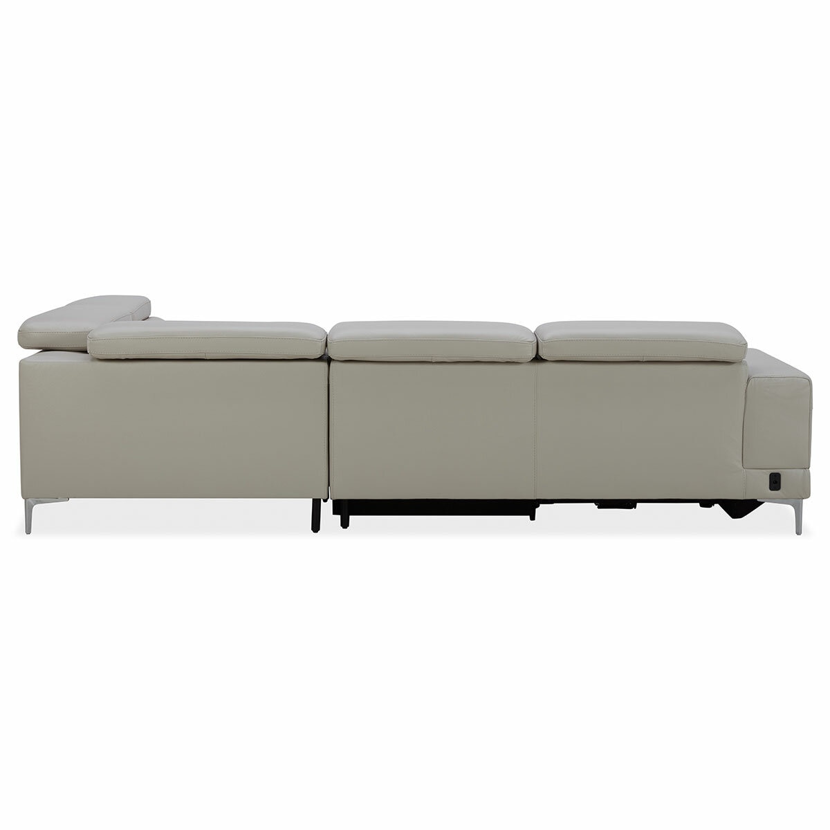 Aiden & Ivy Leather Power Sectional With Ratchet Headrest Aiden & Ivy Leather Power Sectional With Ratchet Headrest