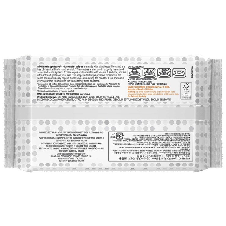 Kirkland Signature Flushable Wipes 640 Count Kirkland Signature Flushable Wipes 640 Count