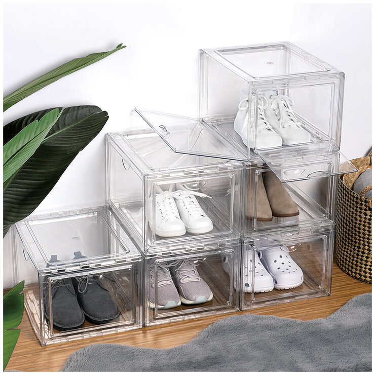 Stackable Shoebox & Organizer 4 Pack Stackable Shoebox & Organizer 4 Pack
