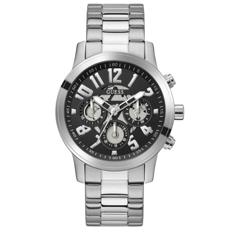 GUESS Parker Silver Tone Multifunction Men's Watch GUESS Parker Silver Tone Multifunction Men's Watch