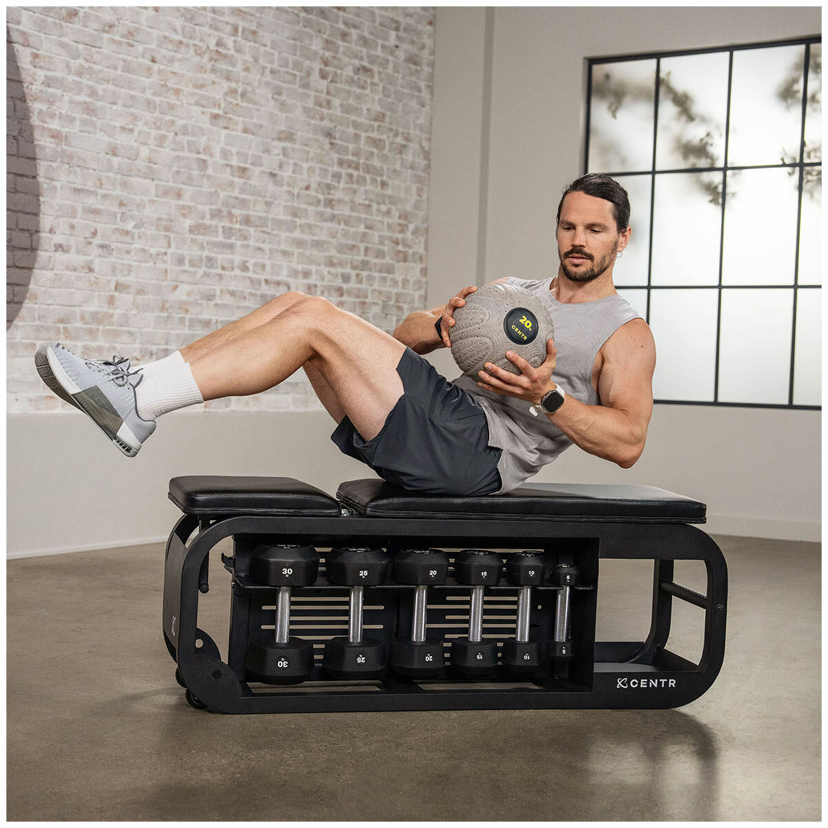 Centr Fusion Bench With Dumbbell Storage Centr Fusion Bench With Dumbbell Storage