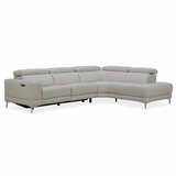 Aiden & Ivy Leather Power Sectional With Ratchet Headrest Aiden & Ivy Leather Power Sectional With Ratchet Headrest