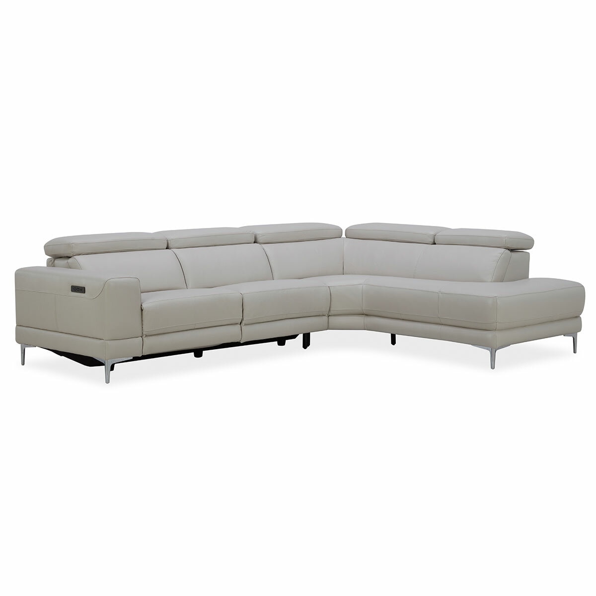 Aiden & Ivy Leather Power Sectional With Ratchet Headrest Aiden & Ivy Leather Power Sectional With Ratchet Headrest
