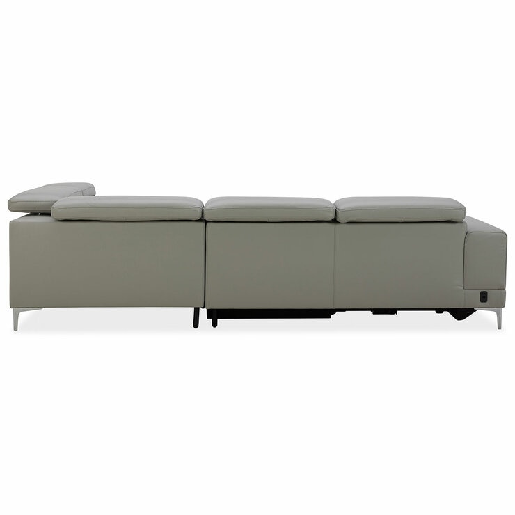Aiden & Ivy Leather Power Sectional With Ratchet Headrest Aiden & Ivy Leather Power Sectional With Ratchet Headrest