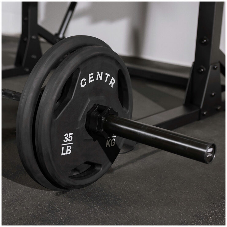 Centr 136kg Rubber Olympic Weight Set With Bar Centr 136kg Rubber Olympic Weight Set With Bar