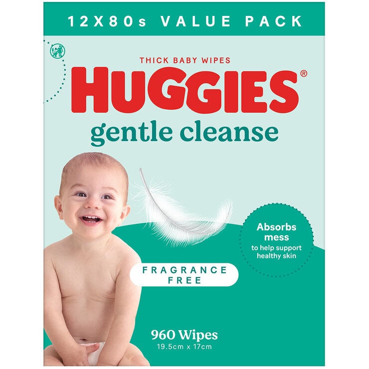 Huggies Fragrance Free Baby Wipes 24 x 80 Wipes 2 Pack Huggies Fragrance Free Baby Wipes 24 x 80 Wipes 2 Pack