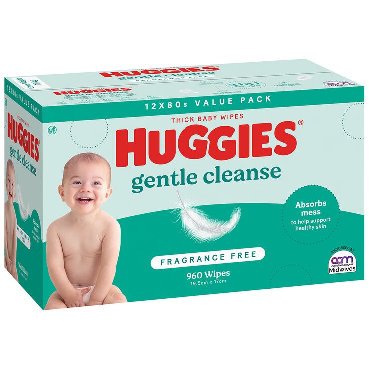 Huggies Fragrance Free Baby Wipes 24 x 80 Wipes 2 Pack Huggies Fragrance Free Baby Wipes 24 x 80 Wipes 2 Pack