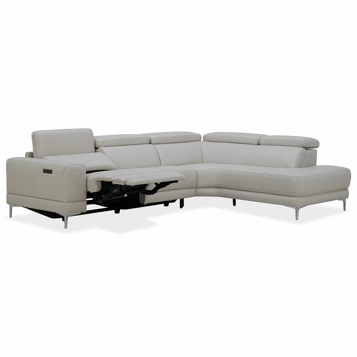 Aiden & Ivy Leather Power Sectional With Ratchet Headrest Aiden & Ivy Leather Power Sectional With Ratchet Headrest