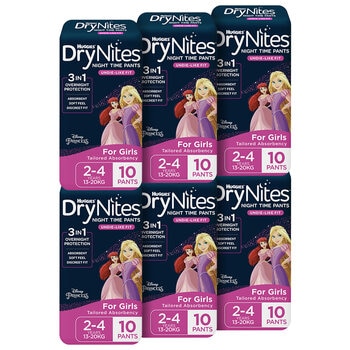 Huggies Drynites Night Time Pants For Girls Size 2-4 Years 60 Pants Huggies Drynites Night Time Pants For Girls Size 2-4 Years 60 Pants