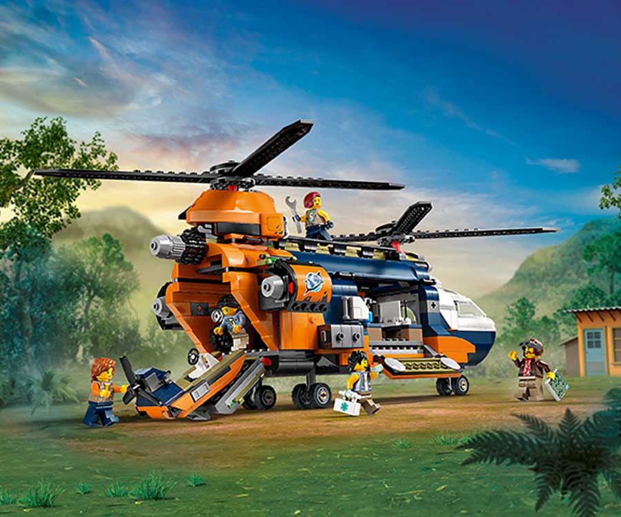 Helicopter toy playset