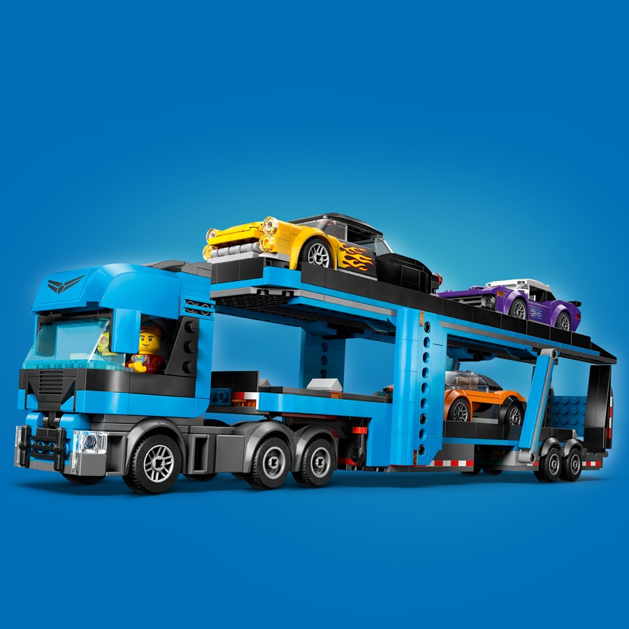 Transporter truck toy playset .