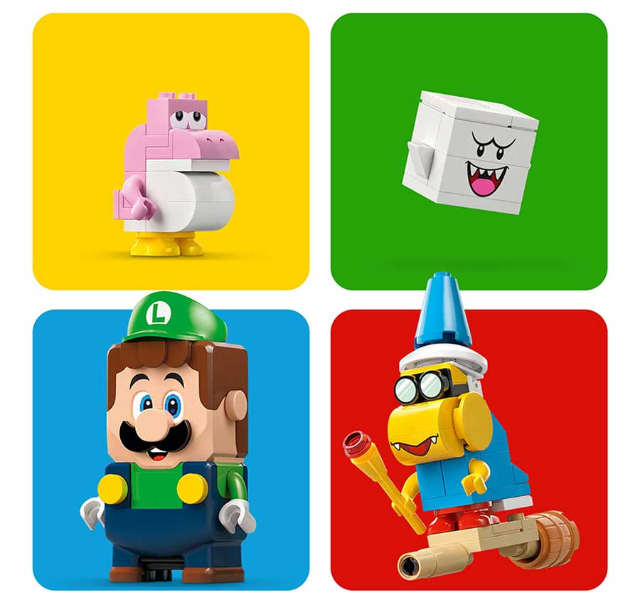 4 LEGO Super Mario figures