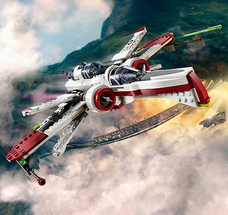 LEGO brick built starfighter