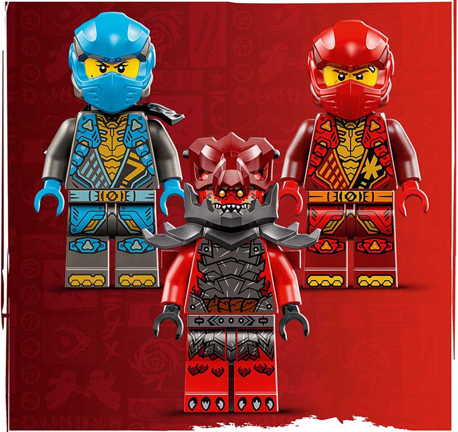 3 NINJAGO minifigures