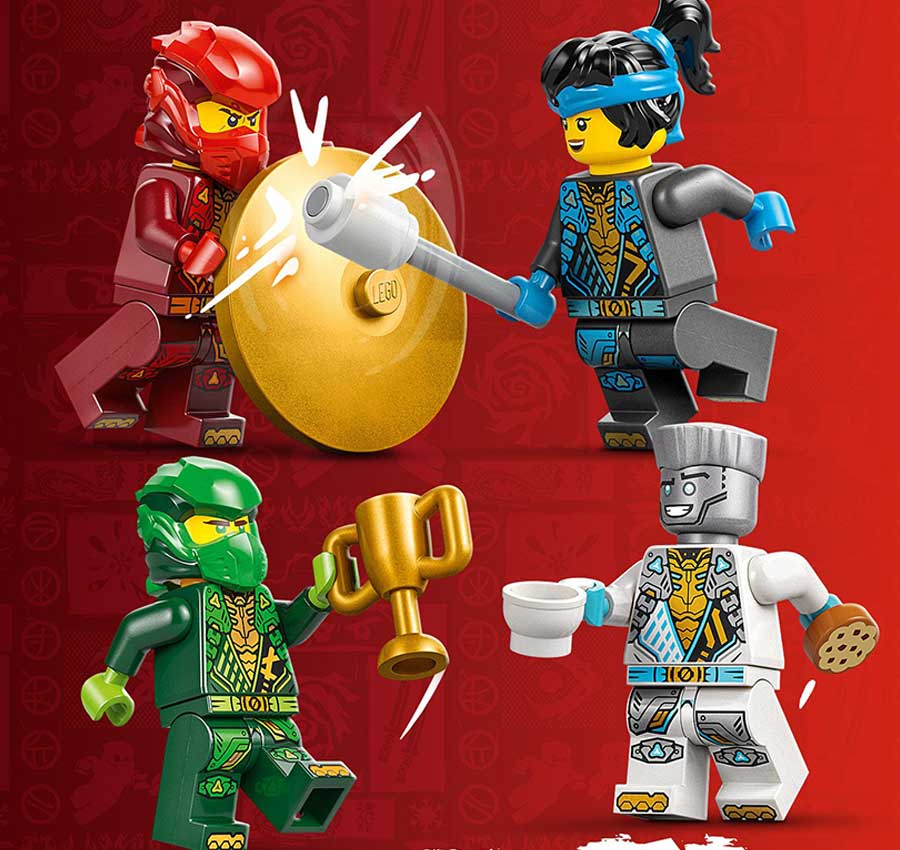 4 NINJAGO minifigures