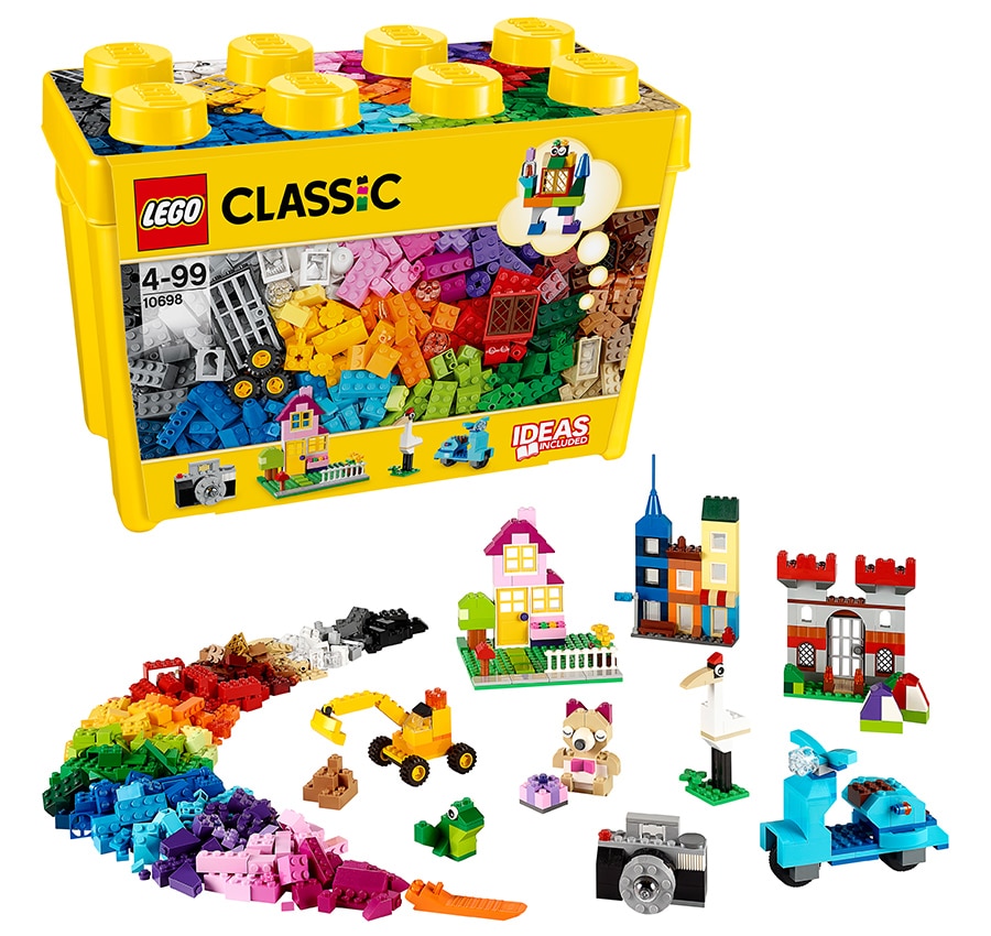  Includes a wide range of LEGO bricks in 33 different colours