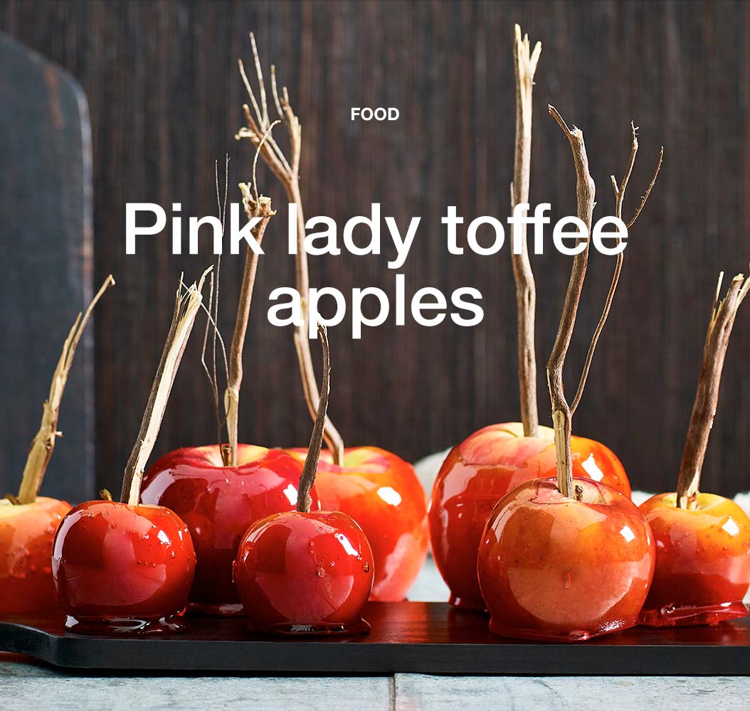 Pink lady toffee apples